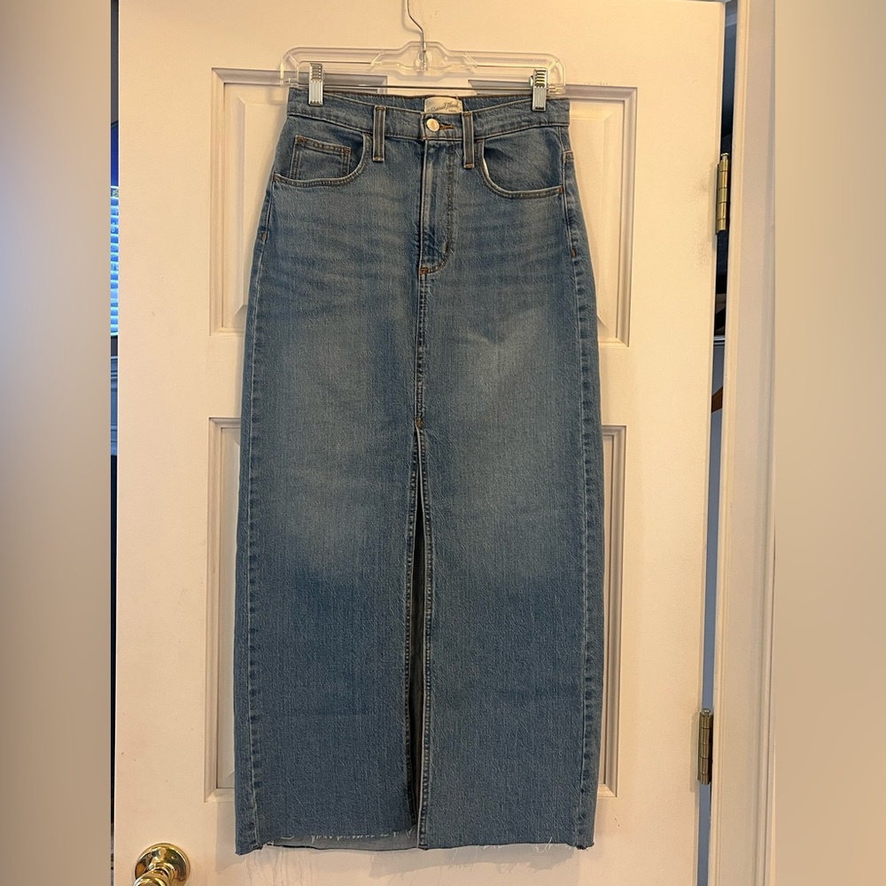 Universal Thread Blue Straight-Leg Jean Skirt